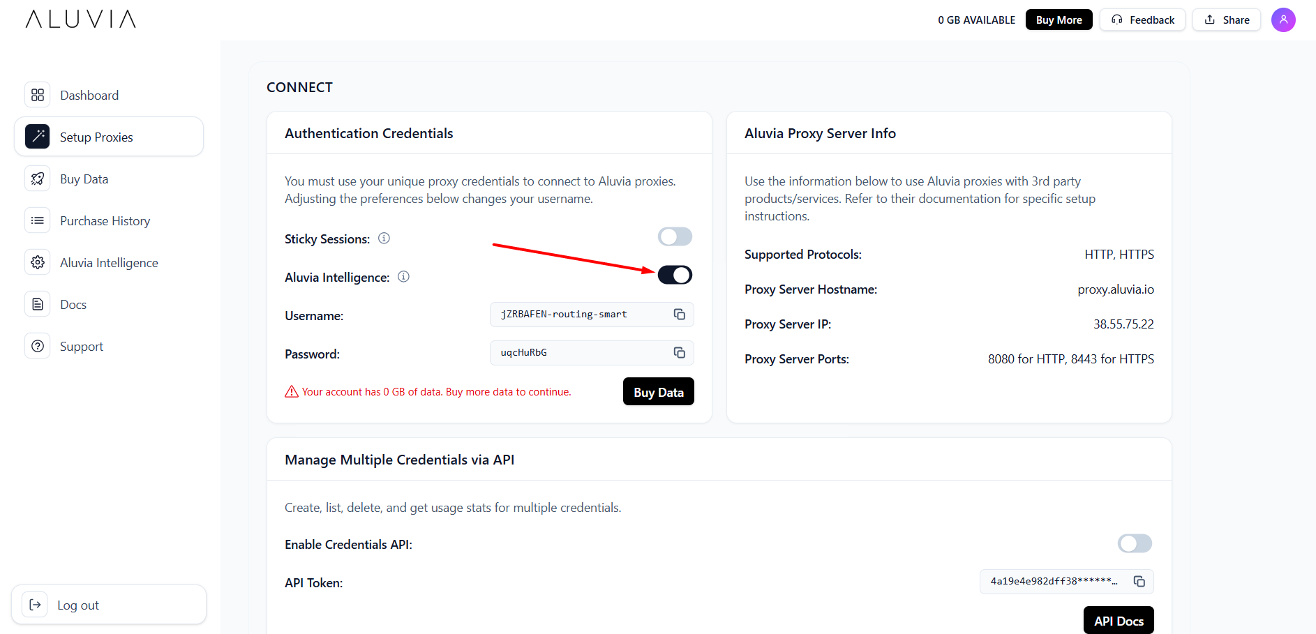 Enable Aluvia Intelligence
